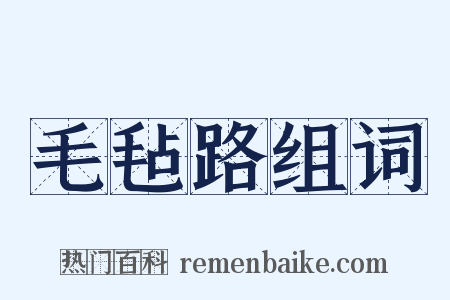 毛毡路组词是什么意思的图片